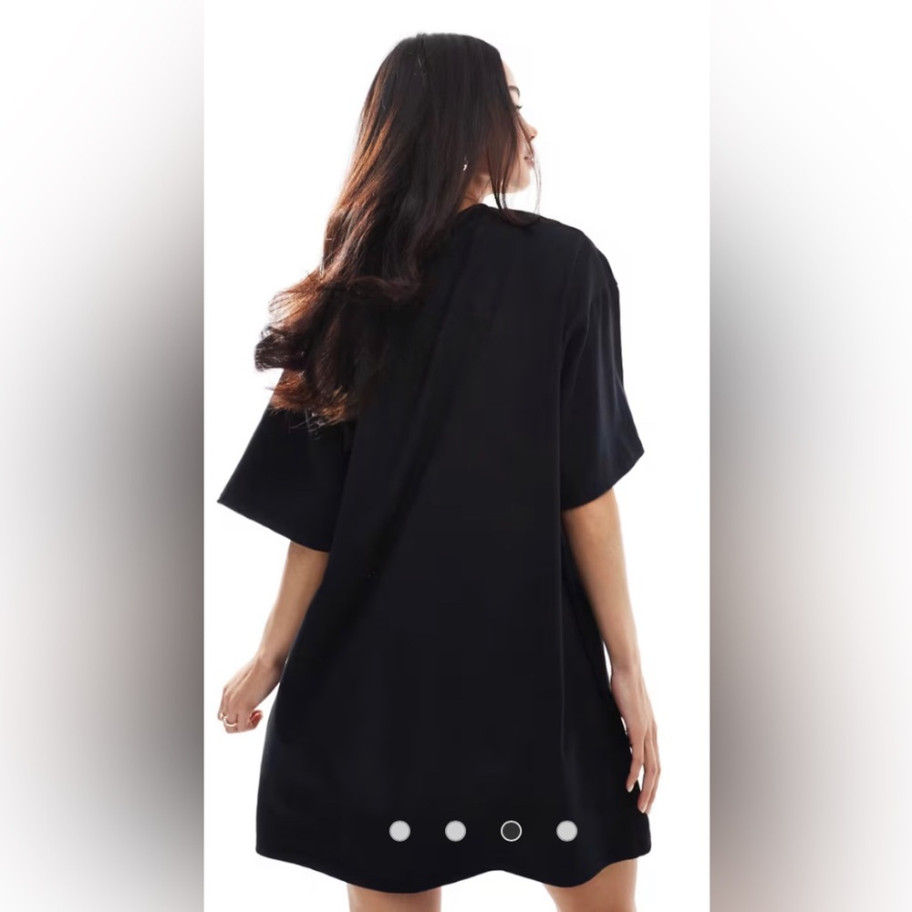 ASOS oversized T-shirt mini dress in black with graphic “ It’s All About Me” - Picture 7 of 7